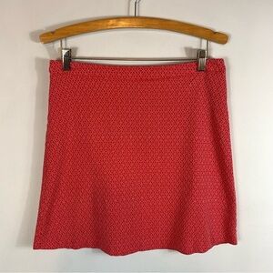 Margarate M Red Jacquard Skirt Size Large